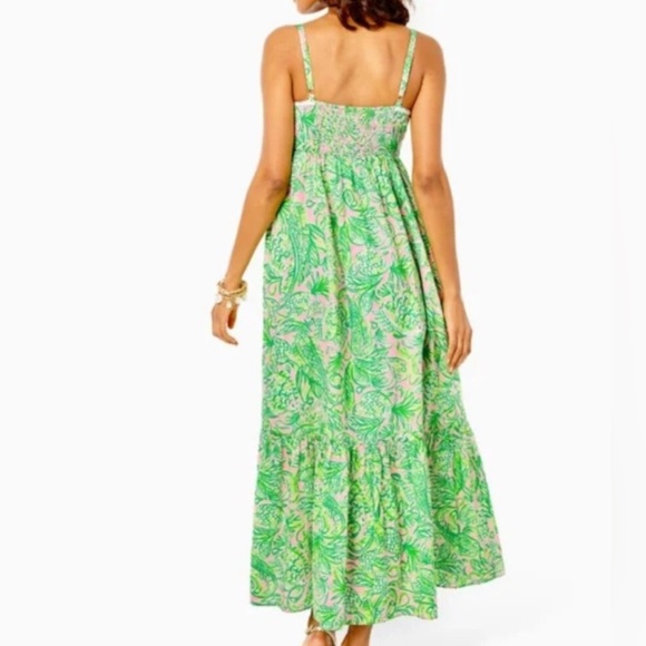 Lilly Pulitzer Hiedi Cotton Maxi Dress 
Mandevilla Baby Fins And Flippers - Picture 4 of 13